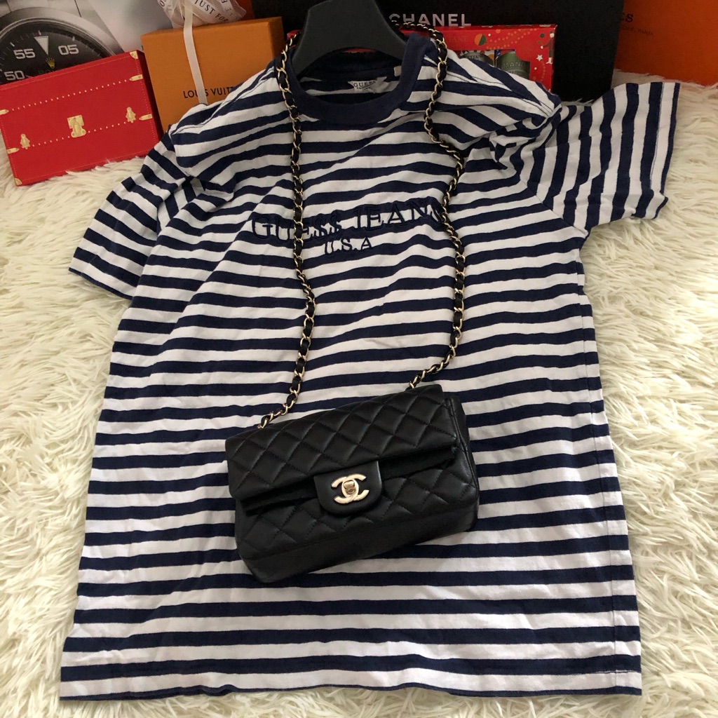 Guess X A$Ap Rocky Striped Tee Shirt (Free Mystery Clothes)